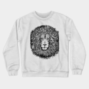 Majestic lion - black and white Crewneck Sweatshirt